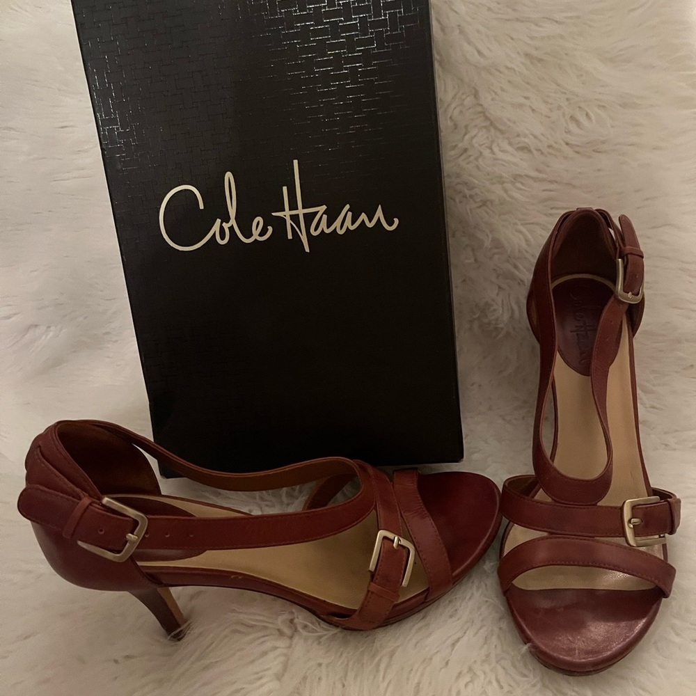 Size 7 Cole Haan heels. They are used but in excellent condition.